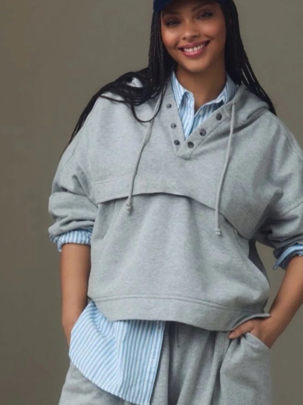 Daily Practice by Anthropologie Henley Sweatshirt